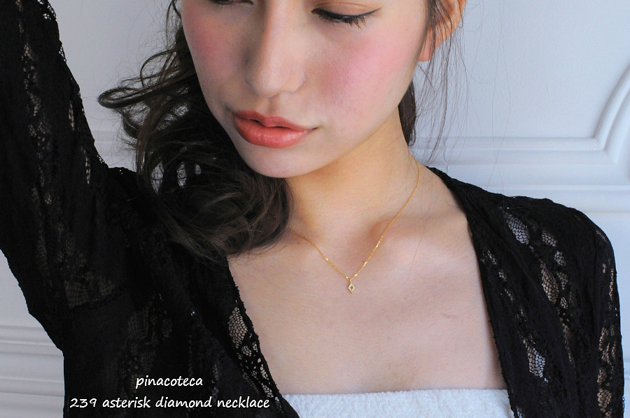 pinacoteca 239 アスタリスク ダイヤモンド ネックレス K18,ピナコテーカ Asterisk Diamond Necklace 18金　華奢ネックレス