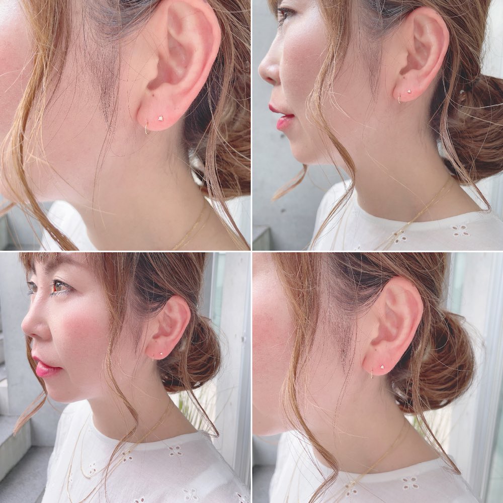 ピナコテーカ 324 タイニー 一粒ダイヤモンド 華奢 スタッド ピアス 18金,pinacotecaTiny Diamond Stud Earrings K18,人気ピアス