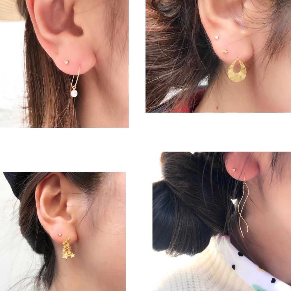 ピナコテーカ 324 タイニー 一粒ダイヤモンド 華奢 スタッド ピアス 18金,pinacotecaTiny Diamond Stud Earrings K18,人気ピアス