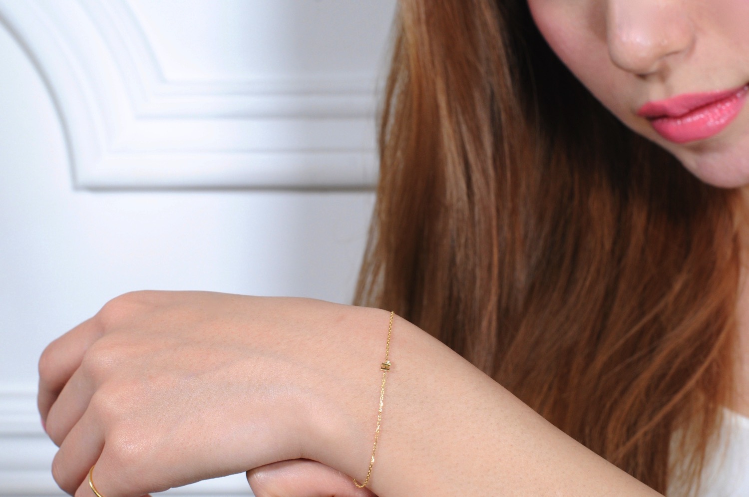 pinacoteca 345 Tiny Initial Bracelet K18YG/ピナコテーカ