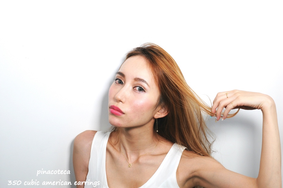 pinacoteca 350 キューブ 四角 アメリカン 華奢ピアス K18,ピナコテーカ Cubic 立体 Earrings 18金