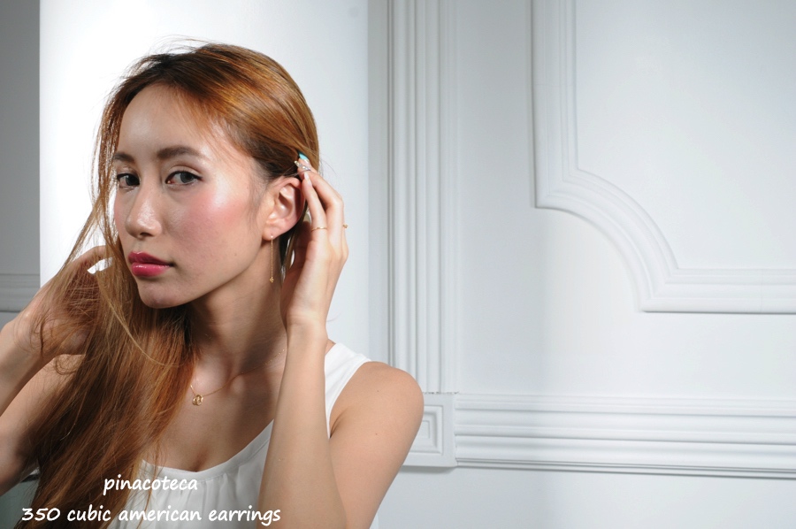 pinacoteca 350 キューブ 四角 アメリカン 華奢ピアス K18,ピナコテーカ Cubic 立体 Earrings 18金