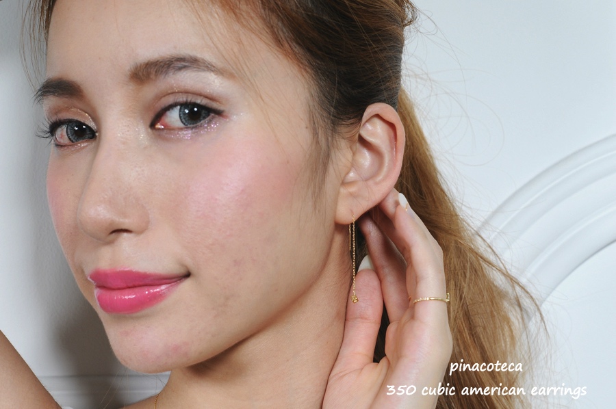 pinacoteca 350 キューブ 四角 アメリカン 華奢ピアス K18,ピナコテーカ Cubic 立体 Earrings 18金