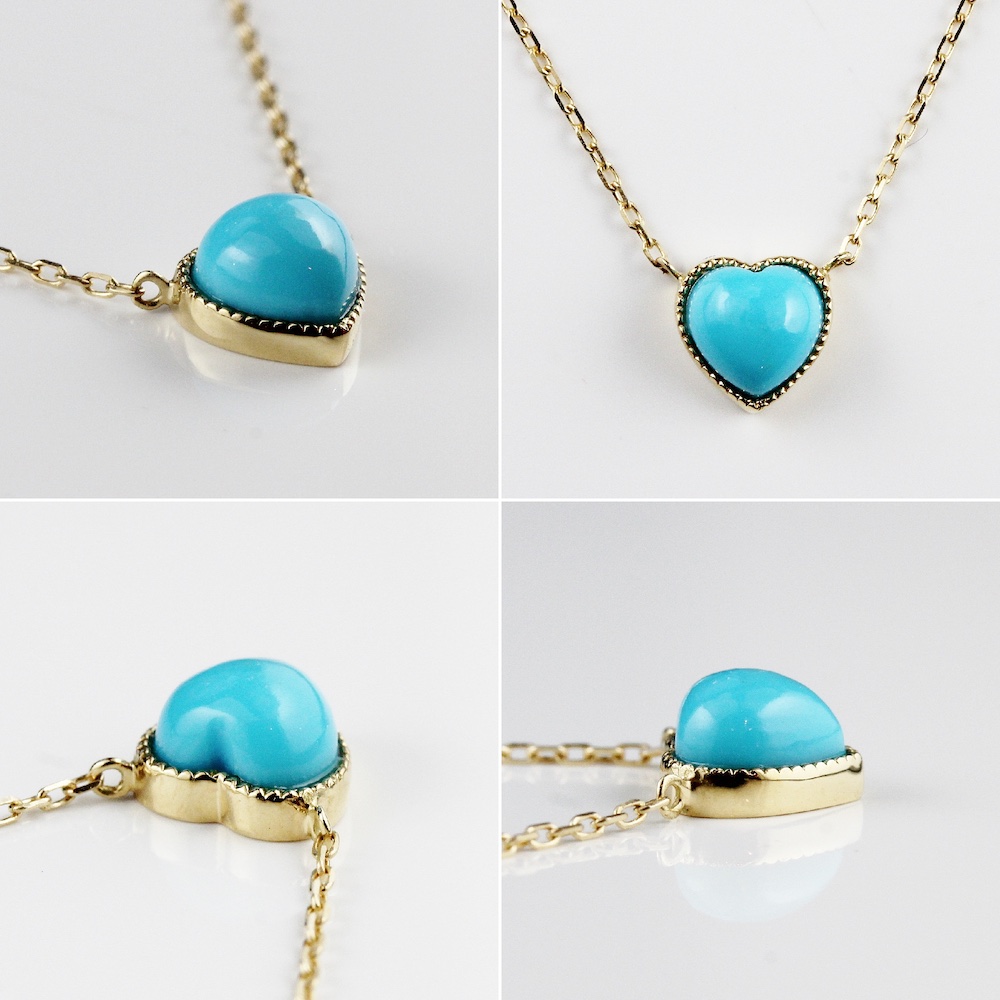 ピナコテーカ 367 ハート ターコイズ ネックレス 18金,pinacoteca Heart Turquoise Necklace K18