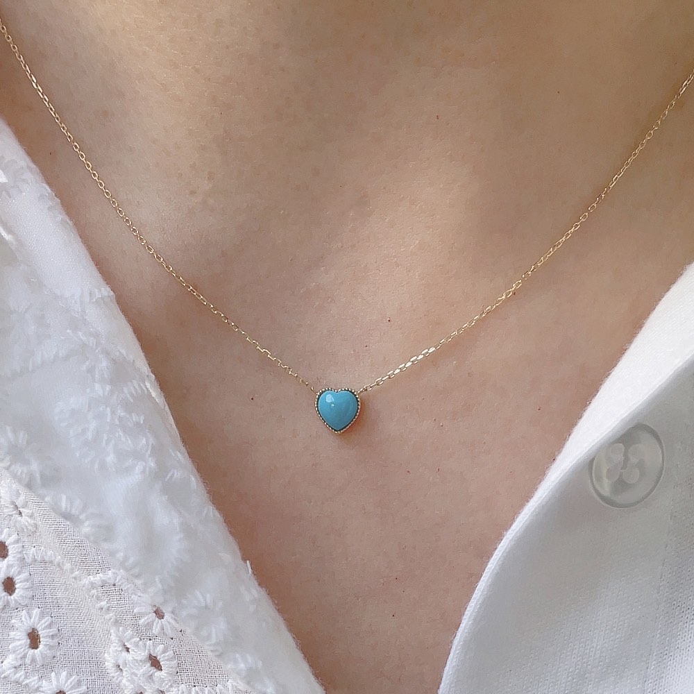 pinacoteca 367 Heart Turquoise Necklace K18YG(ピナコテーカ ハート ターコイズ ネックレス)