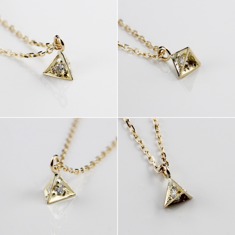 ピナコテーカ 383 ピラミッド ダイヤモンド 華奢ネックレス 18金,pinacoteca Pyramid Diamond Necklace K18