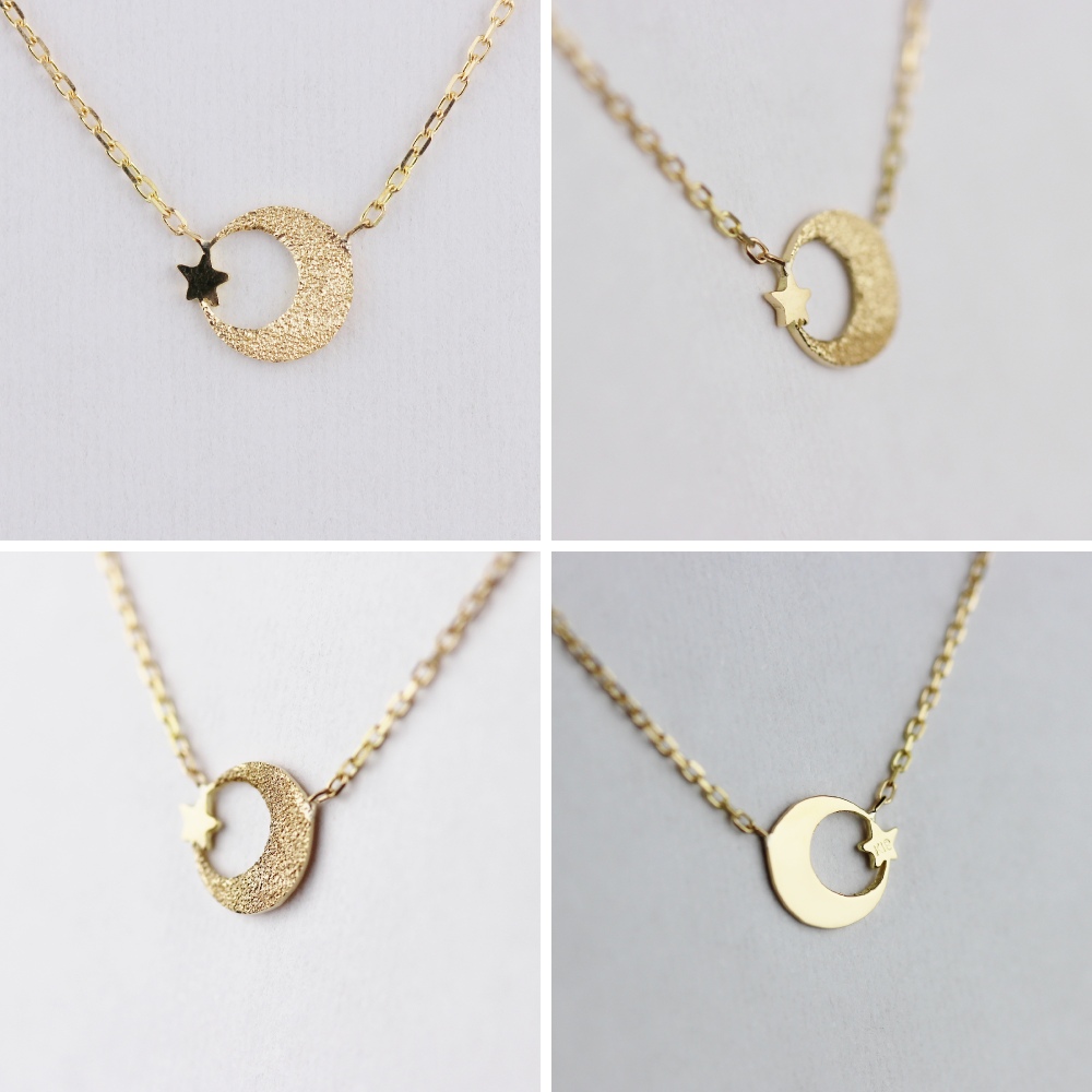 ピナコテーカ 404 クレセント ムーン スター ラメ 華奢ネックレス 18金,pinacoteca Crescent Moon Star Lame Necklace K18