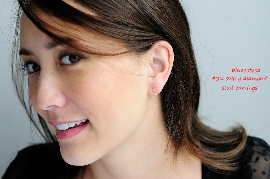 pinacoteca 430 Swing Diamond Stud Earrings ピナコテーカ スウィング ダイヤモンド 揺れる 華奢 スタッド ピアス