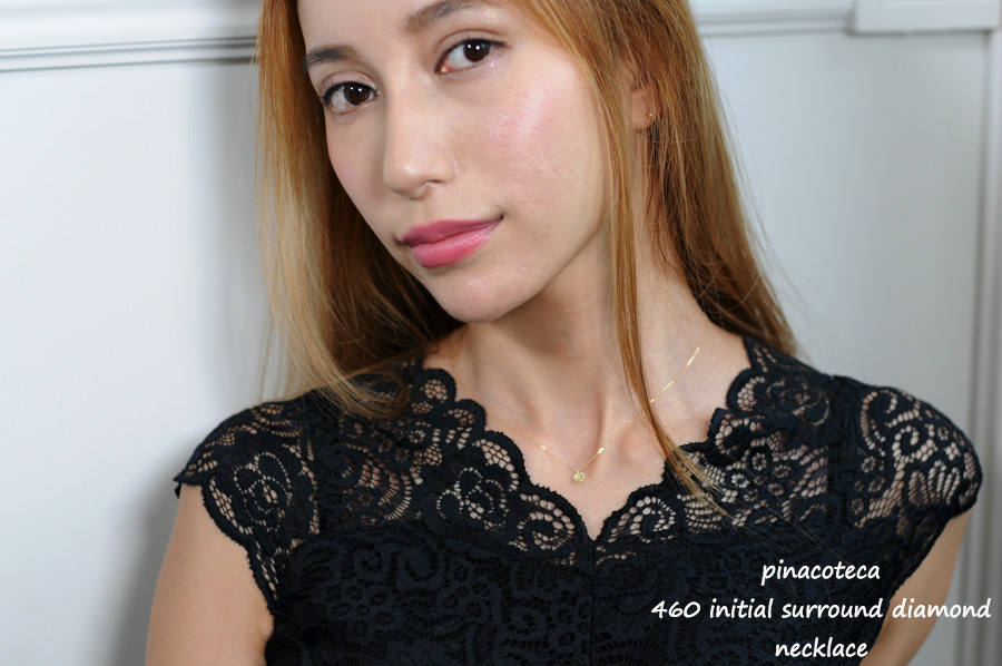 ピナコテーカ 460 イニシャル ダイヤモンド サークル 華奢ネックレス 18金,pinacoteca Initial Diamond Necklace K18