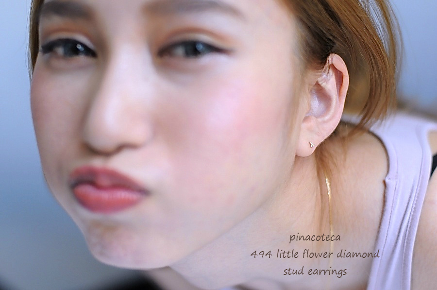pinacoteca 494 リトル フラワー ダイヤモンド スタッド 華奢ピアス K18,ピナコテーカ Little Flower Diamond Stud Earrings 18金