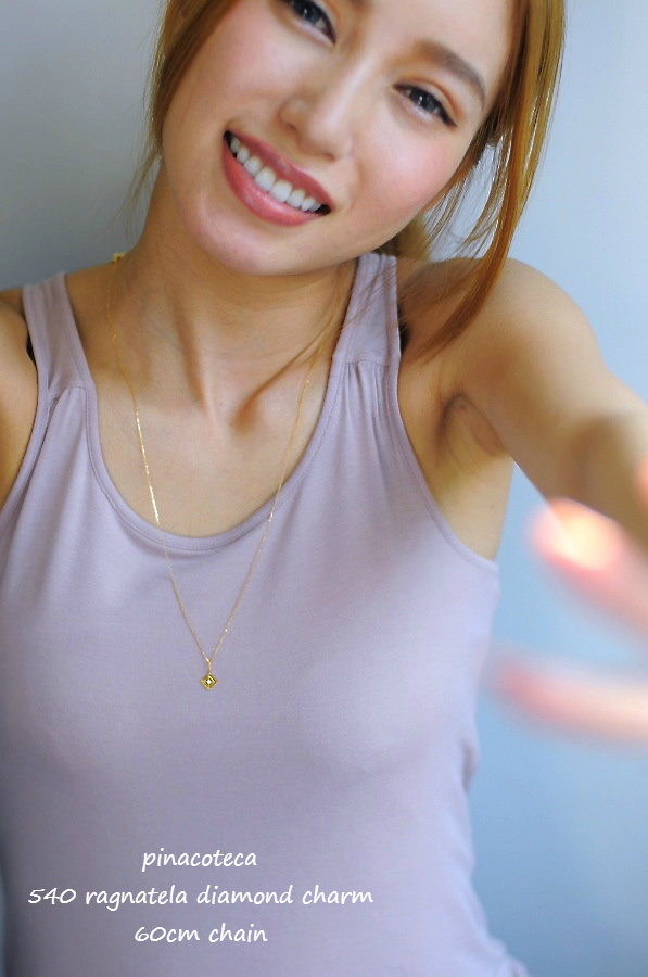 ピナコテーカ 540 蜘蛛の巣 四角 ダイヤモンド チャーム ペンダントトップ 18金,pinacoteca Ragnatela Diamond Charm K18