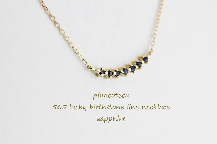 ピナコテーカ 565 ラッキー 誕生石 ライン 華奢ネックレス 18金,pinacoteca Lucky Birthstone Line Necklace K18