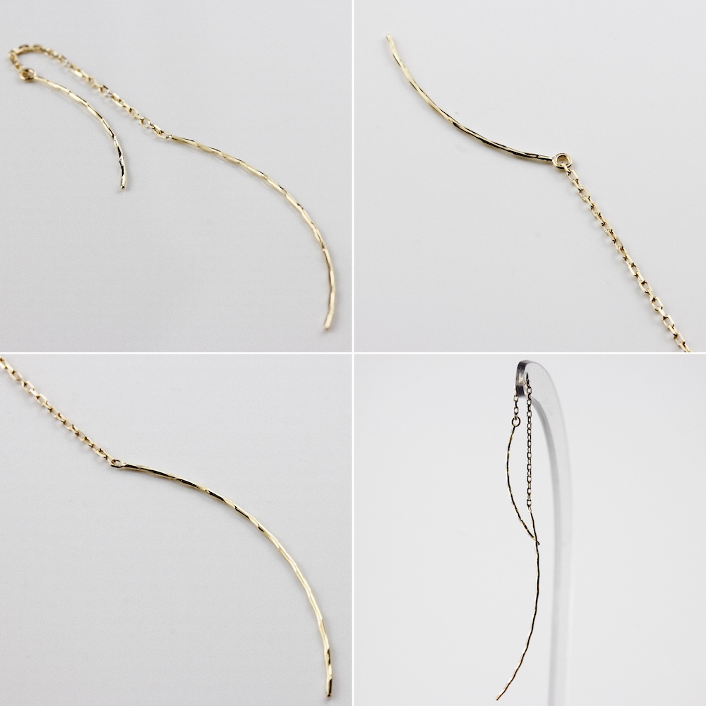 ピナコテーカ 604 シンプル チェーン アメリカンピアス 18金 華奢ピアス,pinacoteca Simple Chain Earring K18