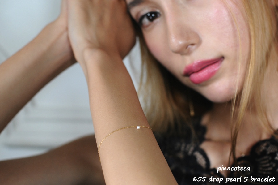 ピナコテーカ 655 淡水 パール 一粒 華奢ブレスレット スキンジュエリー 18金,pinacoteca Drop Pearl Bracelet K18