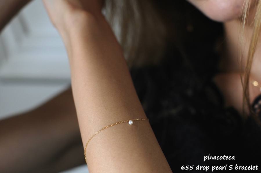 ピナコテーカ 655 淡水 パール 一粒 華奢ブレスレット スキンジュエリー 18金,pinacoteca Drop Pearl Bracelet K18