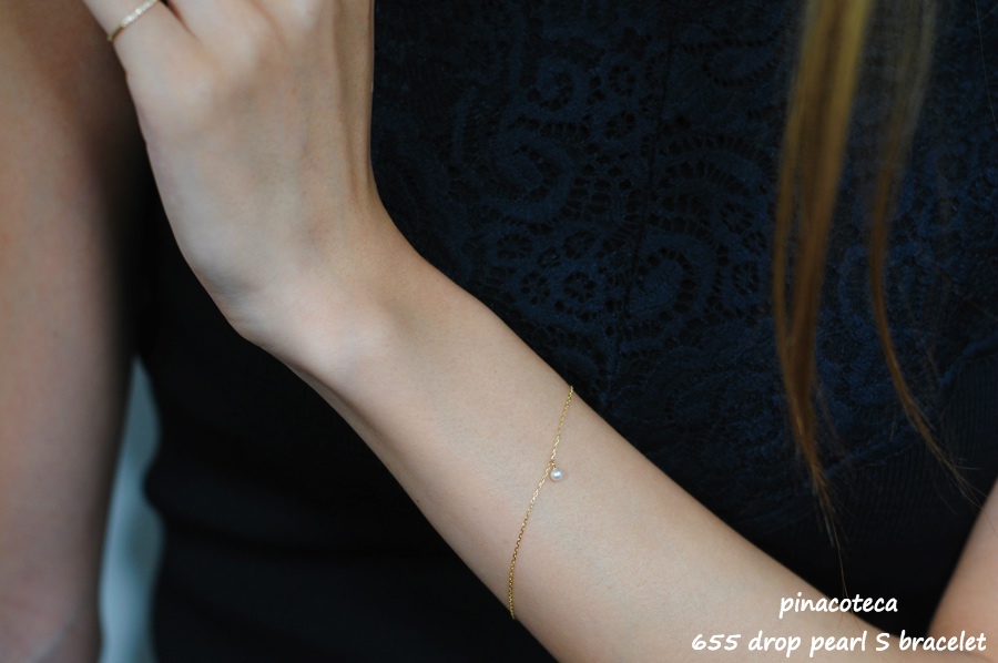 ピナコテーカ 655 淡水 パール 一粒 華奢ブレスレット スキンジュエリー 18金,pinacoteca Drop Pearl Bracelet K18