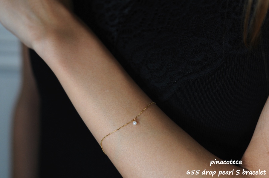 ピナコテーカ 655 淡水 パール 一粒 華奢ブレスレット スキンジュエリー 18金,pinacoteca Drop Pearl Bracelet K18