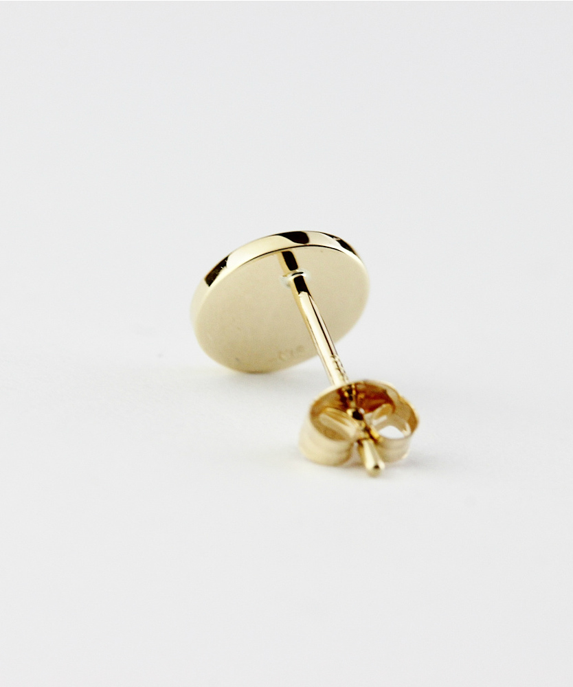 ピナコテーカ 676 スタンプ イニシャル ナンバー 数字 華奢ピアス 片耳  18金,pinacoteca Stamp Initial Number Stud Earrings K18