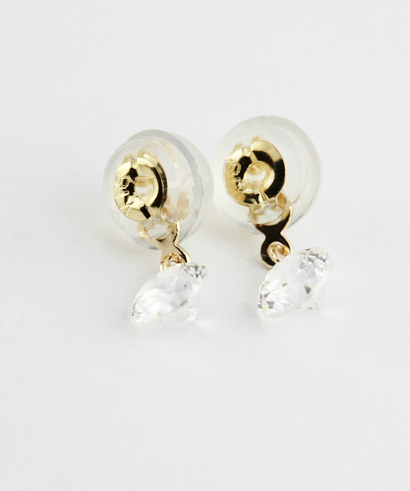 ピナコテーカ 688 バックキャッチ キュービックジルコニア ピアスキャッチ 4ミリ 18金,pinacoteca Cubic Zirconia Earrings Catch K18