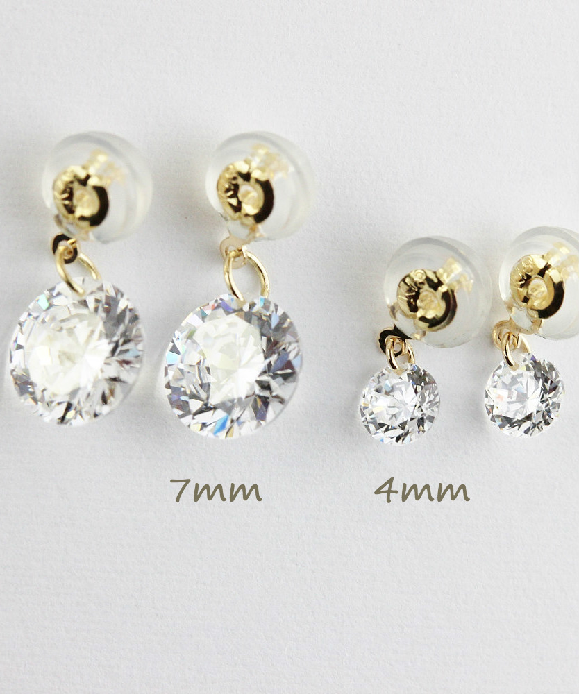 ピナコテーカ 689 バックキャッチ キュービックジルコニア ピアスキャッチ 7ミリ 18金,pinacoteca Cubic Zirconia Earrings Catch K18