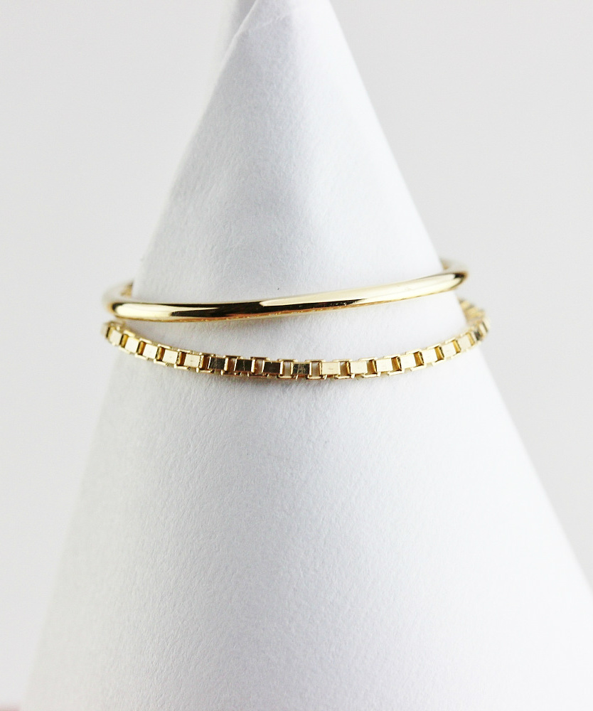 ピナコテーカ 696 ライン ベネチアン チェーン コンビ 華奢リング ピンキーリング 18金,pinacoteca Line Venetian Chain Combi Ring K18
