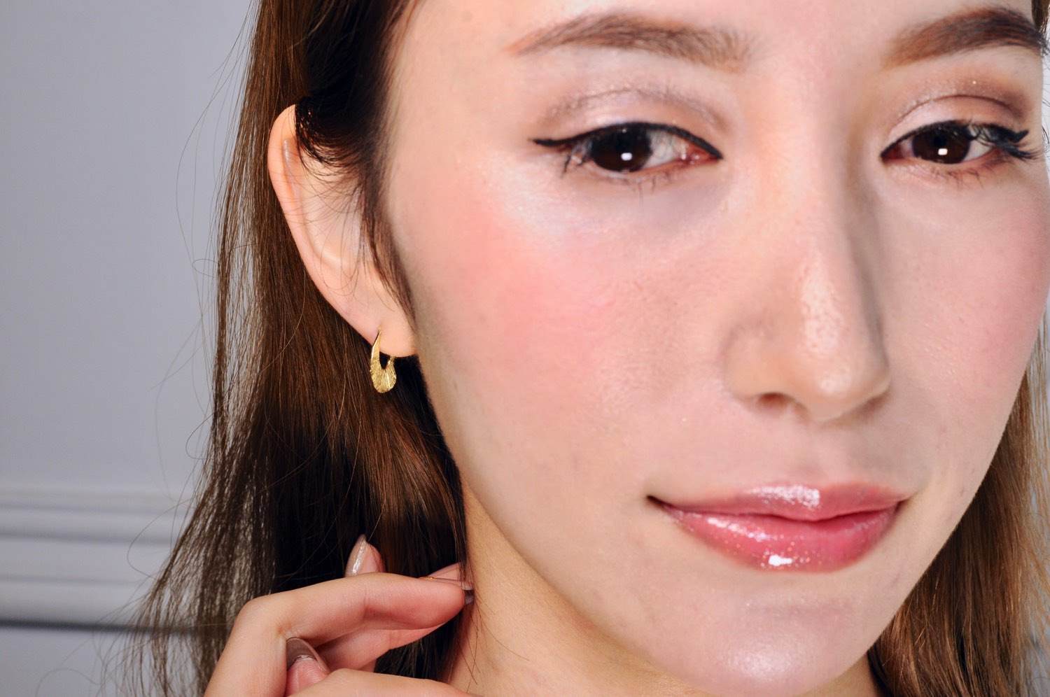 ピナコテーカ 707 アーバン シャイン ティアドロップ スタッド フープピアス 18金,pinacoteca Urban Shine Teardrop Stud Hoop Earrings K18