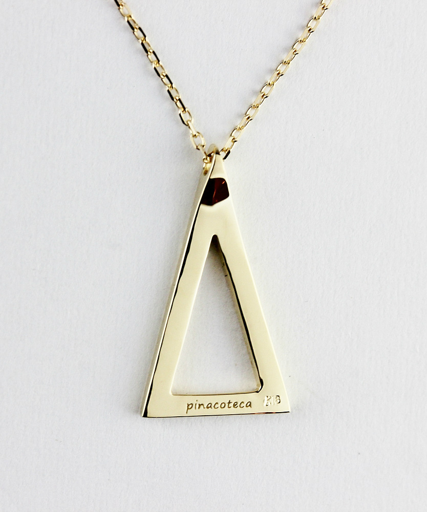 ピナコテーカ 714 シャイン 二等辺三角形 トライアングル 華奢ネックレス 18金,pinacoteca Shine Isosceles Triangle Necklace K18