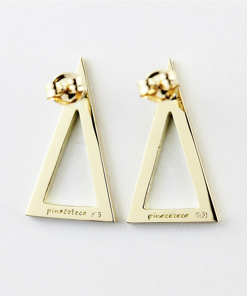 ピナコテーカ 715 シャイン 二等辺三角形 トライアングル 華奢ピアス 18金,pinacoteca Shine Isosceles Triangle Stud Earrings K18