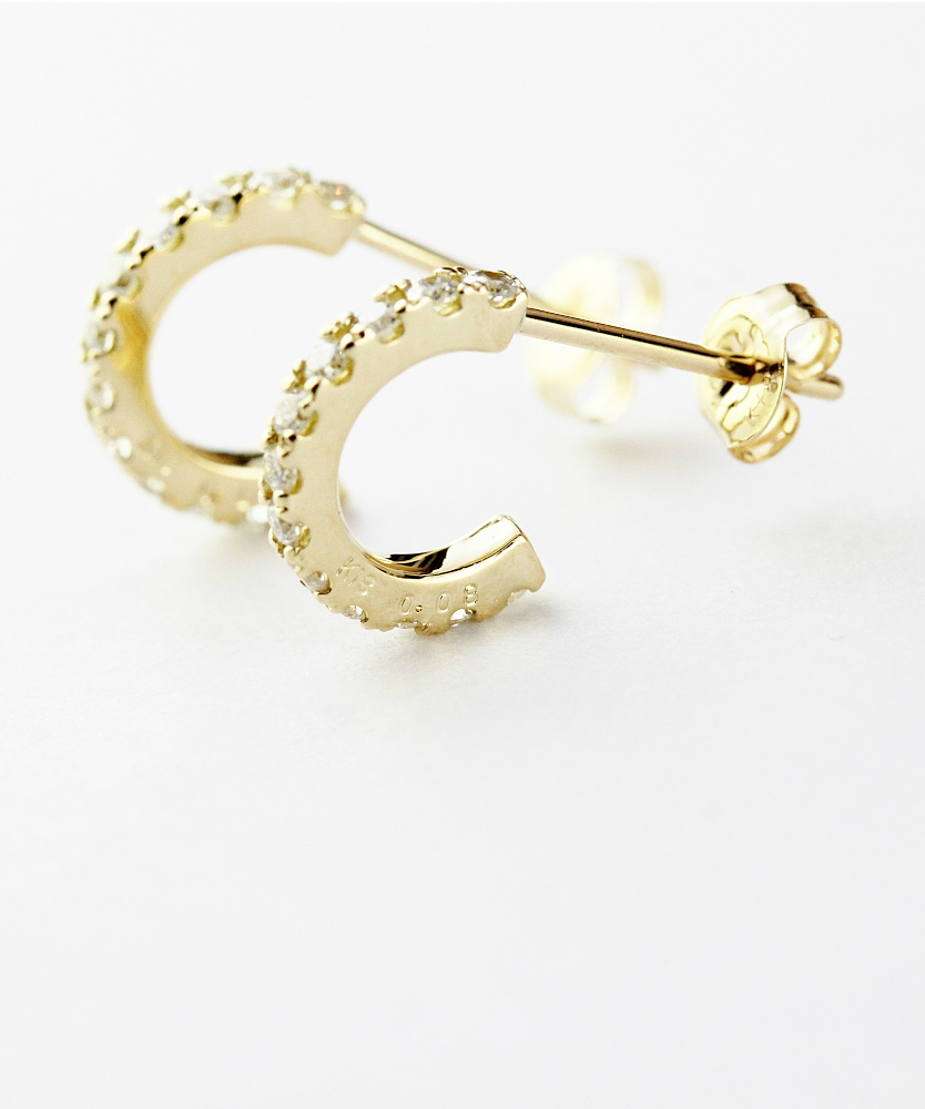 ピナコテーカ 716 ダズル ダイヤモンド フープピアス 18金,pinacoteca Dazzle Diamond Hoop Earrings K18