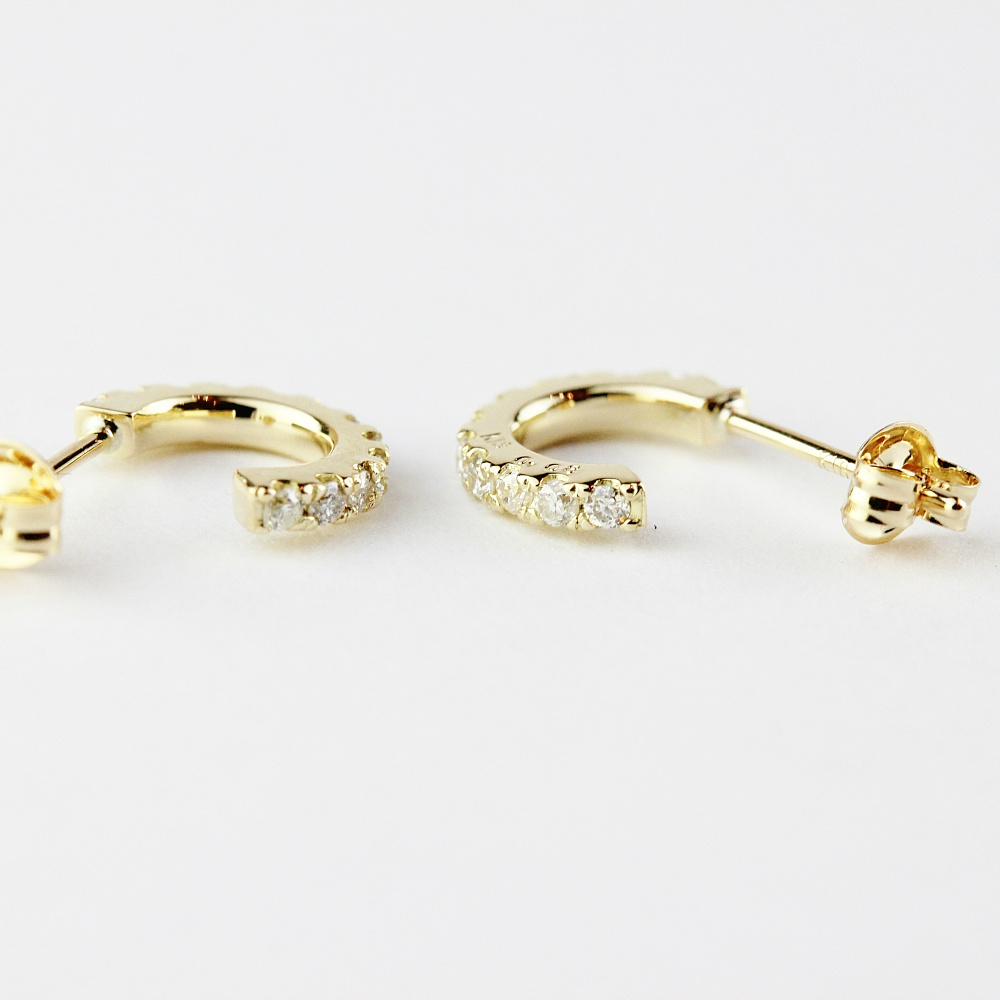 ピナコテーカ 716 ダズル ダイヤモンド フープピアス 18金,pinacoteca Dazzle Diamond Hoop Earrings K18