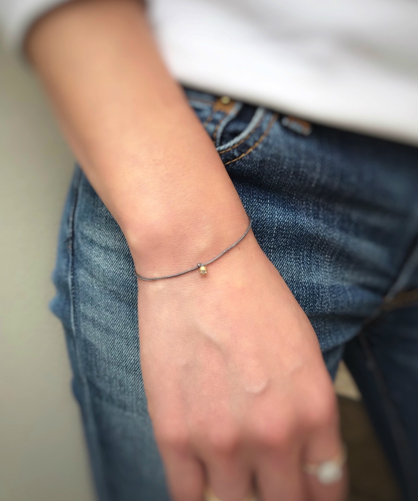 ピナコテーカ 726 マット ベル 一粒ダイヤモンド サテンコード 紐ブレスレット 18金,Diamond Satin Cord Bracelet K18