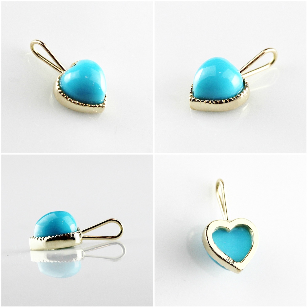 ピナコテーカ 728 ハート ターコイズ チャーム 18金,pinacoteca Heart Turquoise Charm K18