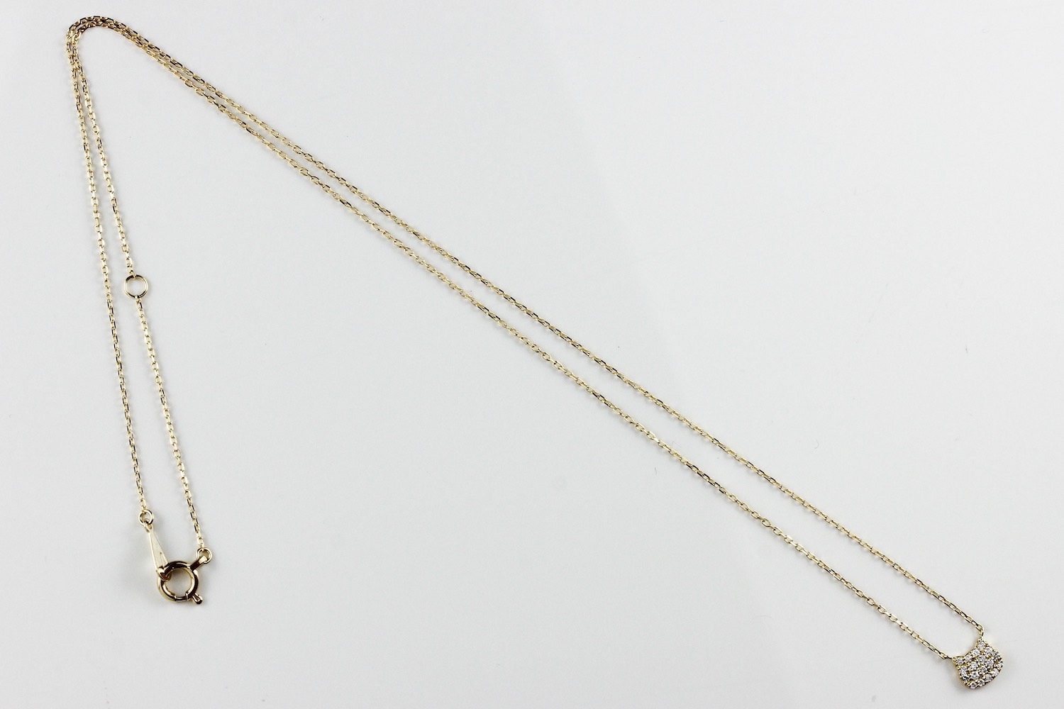 ピナコテーカ 736 猫 顔 ダイヤモンド 華奢 ネックレス ねこ キャット 18金,pinacoteca Cat Face Pave Diamond Necklace K18