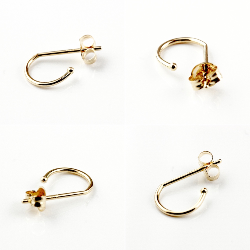 ピナコテーカ 749 タイニー 極小 シンプル フープピアス S 18金 片耳 ,pinacoteca Tiny Hoop S Earring K18