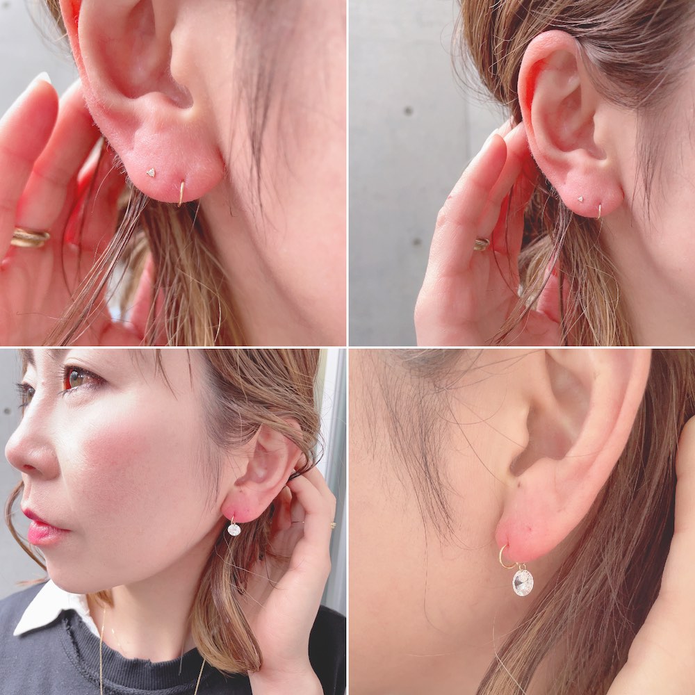 ピナコテーカ 749 タイニー 極小 シンプル フープピアス S 18金 片耳 ,pinacoteca Tiny Hoop S Earring K18