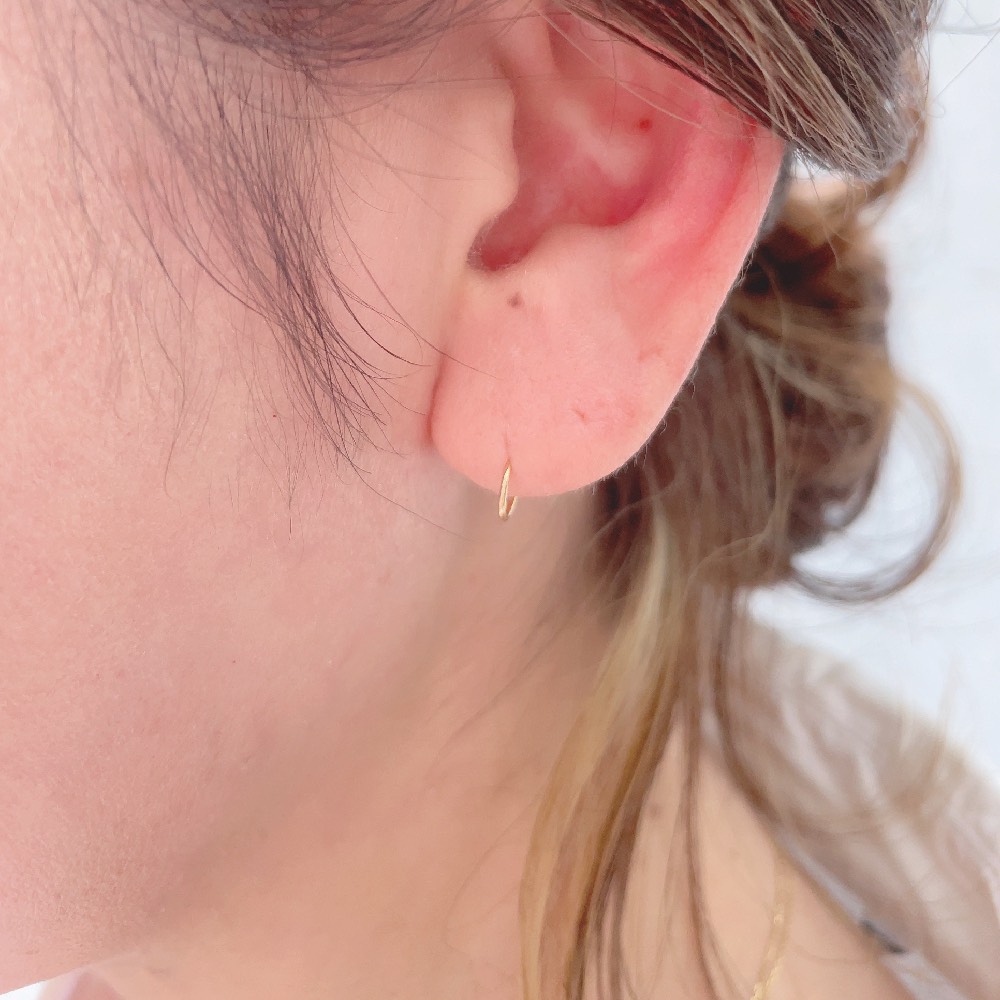 ピナコテーカ 749 タイニー 極小 シンプル フープピアス S 18金 片耳 ,pinacoteca Tiny Hoop S Earring K18