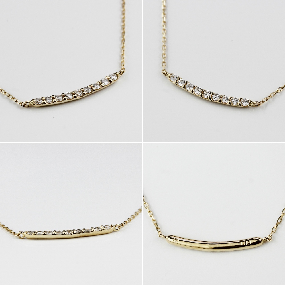 ピナコテーカ 758 チビ ダズル ダイヤモンド ライン ネックレス 18金 ,pinacoteca Chibi Dazzle Diamond Line Necklace K18